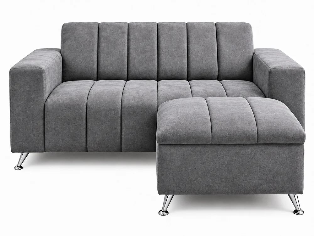 Sillón Canelón gris con camastro