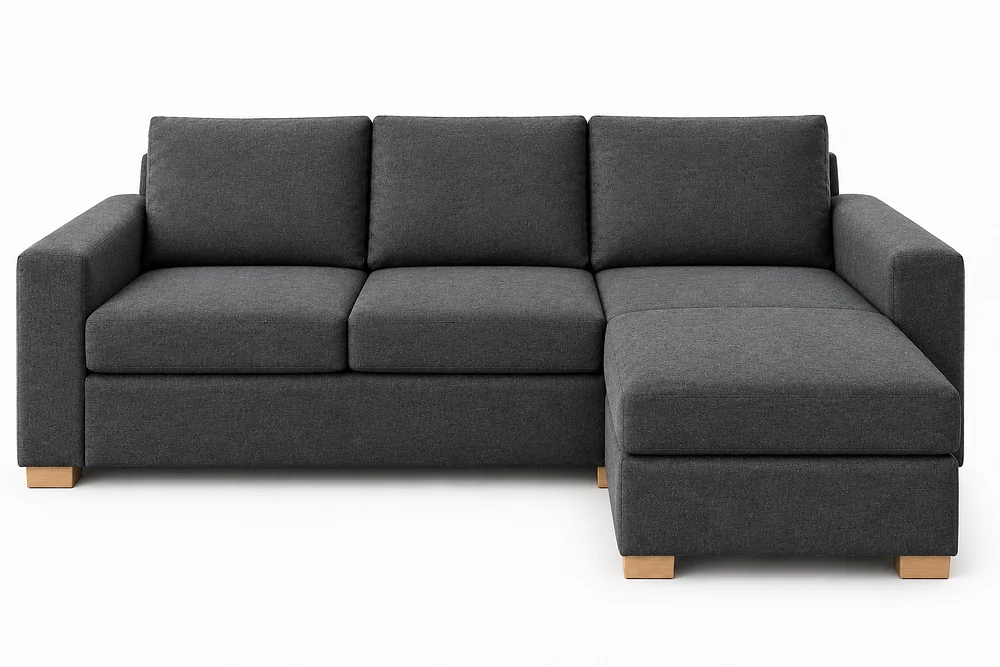 Sillón Italiano gris con chaise longue izquierda
