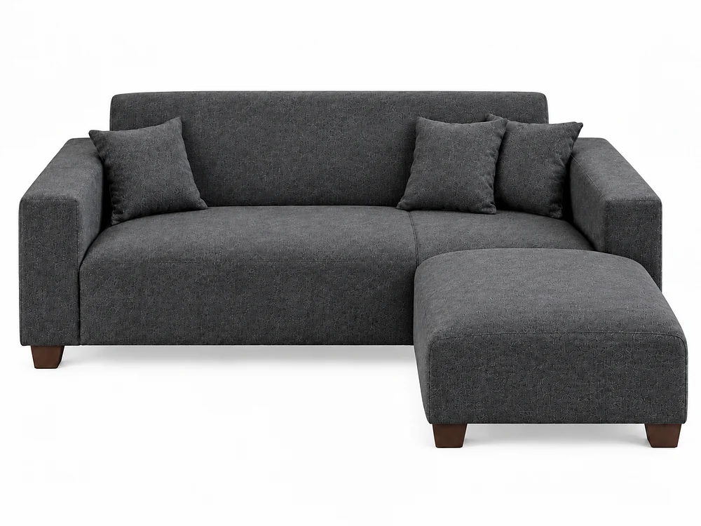 Sillón Simona gris carbón con camastro en un estudio